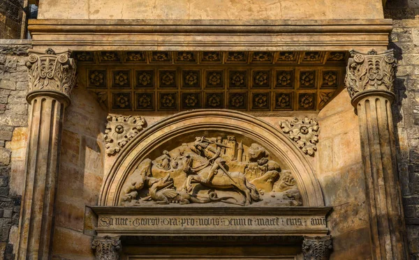 Details Der Antiken Kathedrale Vitus Prag Tschechien — Stockfoto