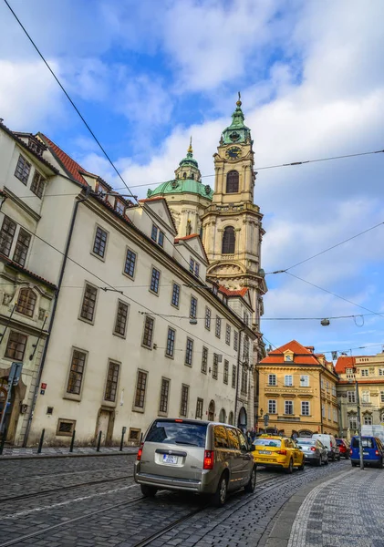 Prag Çek Ekim 2018 Cadde Görünümü Prag Çek Cumhuriyeti Başkenti — Stok fotoğraf