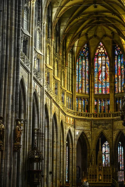 Prag Tschechien 2018 Innenausstattung Der Kathedrale Vitus Auf Der Prager — Stockfoto