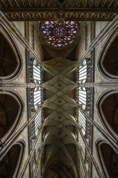 Praga Czeska Października 2018 Wnętrze Vitus Cathedral Zamku Praskiego Katedra — Zdjęcie stockowe