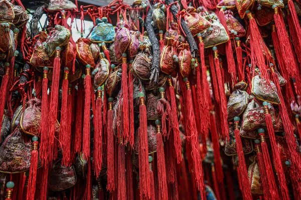 Čcheng Čína Srpen 2016 Čínské Štěstí Ornamenty Pouliční Trh Jilin — Stock fotografie