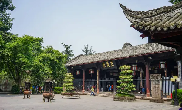 Chengdu Çin Ağustos 2016 Chengdu Çin Antik Tapınak Güneybatı Çin — Stok fotoğraf