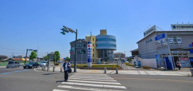 Utsunomiya, Japonya - 20 Mayıs 2017. Sokak Utsunomiya, Japonya. Utsunomiya ticaret ve sanayi Merkezi, Tochigi İli olduğunu.