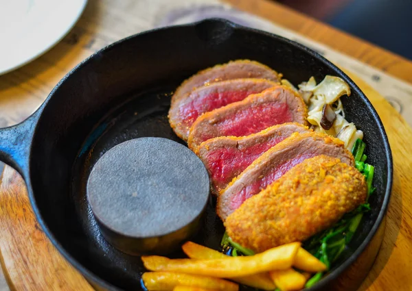 Barbacoa Ahumada Tradicional Tokachi Wagyu Carne Res Restaurante Japonés — Foto de Stock