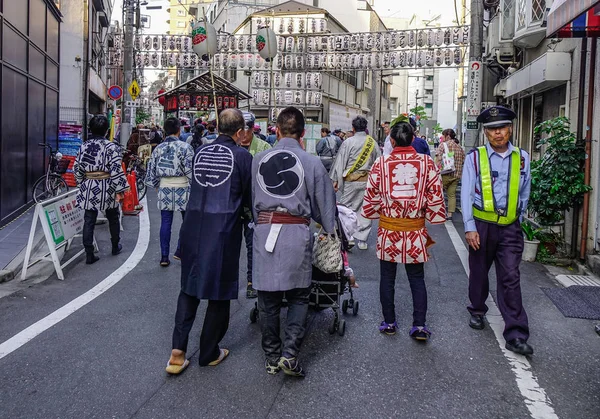 Τόκιο Ιαπωνία Μαΐου 2017 Πομπή Του Φεστιβάλ Matsuri Mikoshi Στο — Φωτογραφία Αρχείου