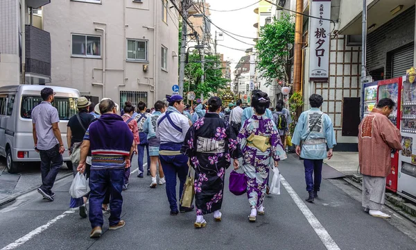 Τόκιο Ιαπωνία Μαΐου 2017 Πομπή Του Φεστιβάλ Matsuri Mikoshi Στο — Φωτογραφία Αρχείου