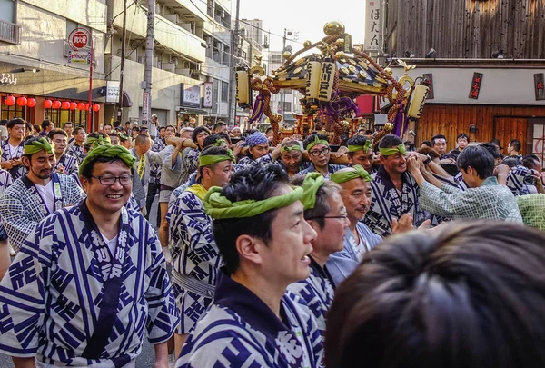 Tokyo Japan Maj 2017 Procession Mikoshi Matsuri Festival Tokyo Japan — Stockfoto