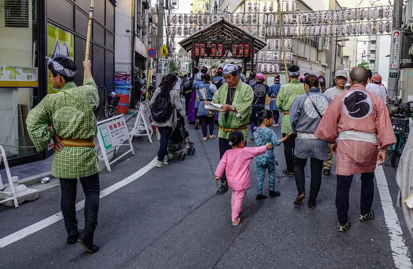 Τόκιο Ιαπωνία Μαΐου 2017 Πομπή Του Φεστιβάλ Matsuri Mikoshi Στο — Φωτογραφία Αρχείου