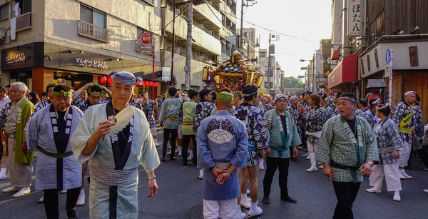 Τόκιο Ιαπωνία Μαΐου 2017 Πομπή Του Φεστιβάλ Matsuri Mikoshi Στο — Φωτογραφία Αρχείου