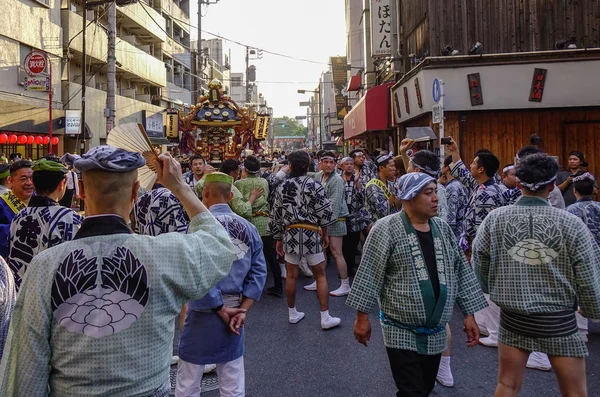 Τόκιο Ιαπωνία Μαΐου 2017 Πομπή Του Φεστιβάλ Matsuri Mikoshi Στο — Φωτογραφία Αρχείου