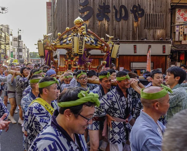 Tokio Japón Mayo 2017 Procesión Del Festival Mikoshi Matsuri Tokio — Foto de Stock