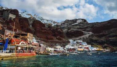 Güzel Santorini Adası, Yunanistan 