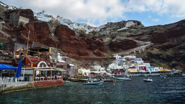 Güzel Santorini Adası, Yunanistan 