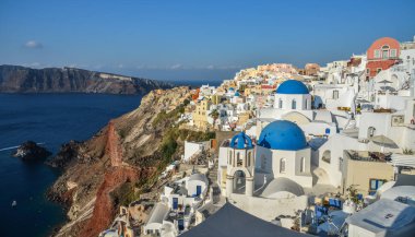 Güzel Santorini Adası, Yunanistan 