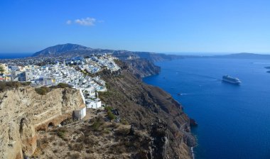 Güzel Santorini Adası, Yunanistan 