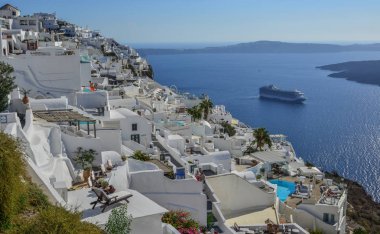 Güzel Santorini Adası, Yunanistan 