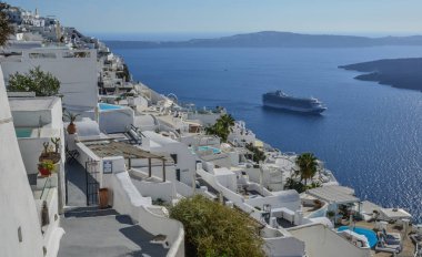 Güzel Santorini Adası, Yunanistan 