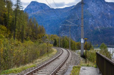 Boş demiryolu parça Hallstatt, Avusturya 