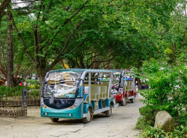 Elektrikli arabaları yolcu için bekliyor
