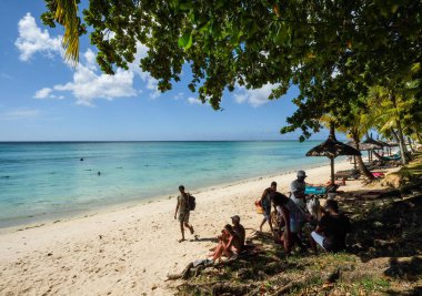 mauritius Adası'nın deniz manzarası 