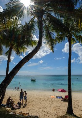 mauritius Adası'nın deniz manzarası 