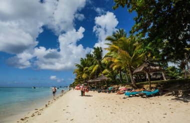 mauritius Adası'nın deniz manzarası 