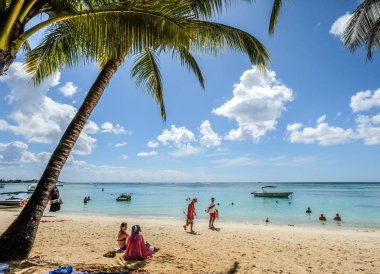 mauritius Adası'nın deniz manzarası 