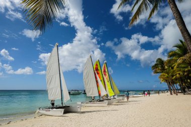 mauritius Adası'nın deniz manzarası 