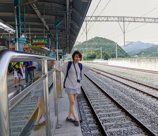 Stazione ferroviaria di Gapyeong in Corea del Sud — Foto Stock