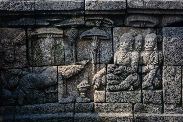 Borobudur tempel op het eiland Java, Indonesië — Stockfoto