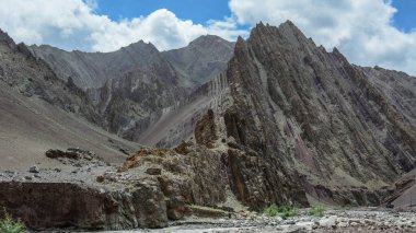 Ladakh, Hindistan kuzeyinde Mountainscape 