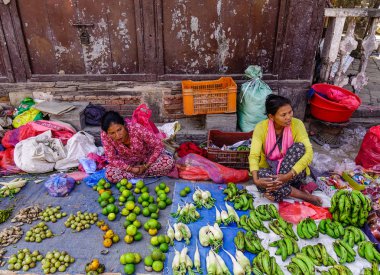 Katmandu, Nepal sokak satıcıları 