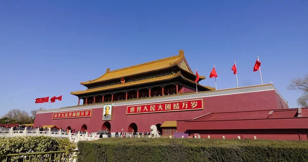 Brama podróż (Tiananmen) w Pekinie, Chiny — Zdjęcie stockowe