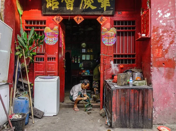 Antigua casa en Chinatown — Foto de Stock