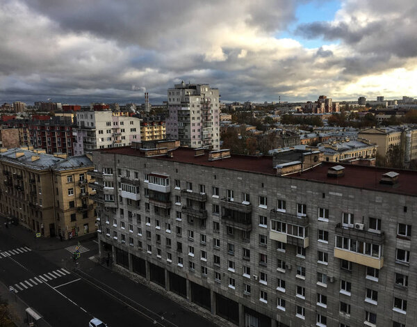 St. Petersburg, Russia - Oct 10, 2016. Old apartments located at downtown in St. Petersburg, Russia.