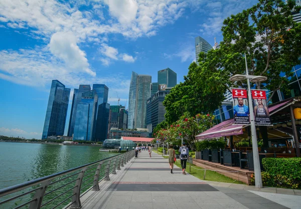 Stadsgezicht van Marina Bay, Singapore — Stockfoto