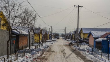Kış Caddesi'nde Harbin, Çin 