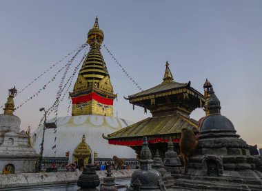 Swayambhunath tapınağın büyük Stupa 