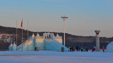 Buz ve kar heykel Harbin, Çin
