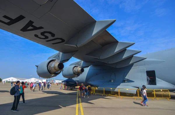 Singapur Airshow'da Askeri Uçak — Stok fotoğraf
