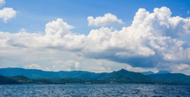 Lombok Adası, Endonezya'nın deniz manzarası 