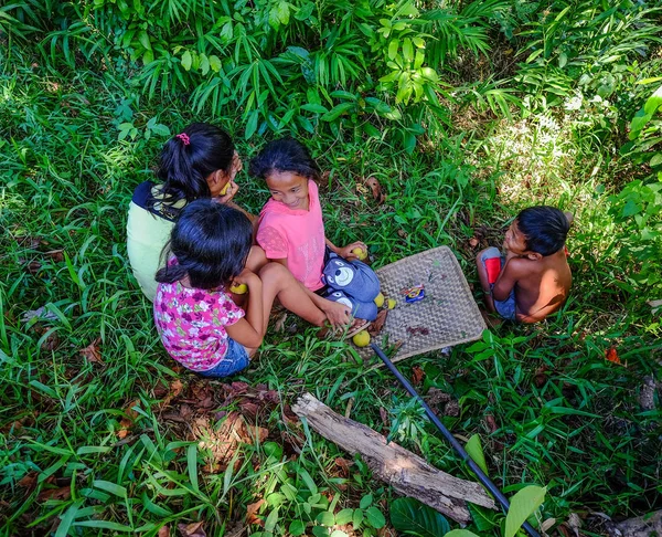 Enfants jouant à la campagne — Photo