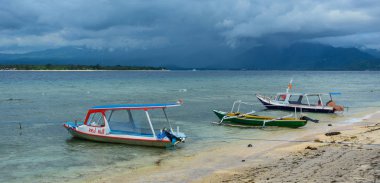 Lombok Adası, Endonezya'nın deniz manzarası 