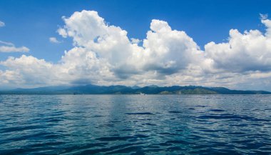Lombok Adası, Endonezya'nın deniz manzarası 