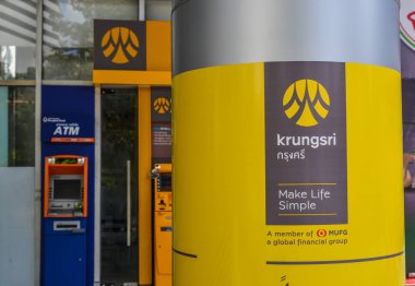 Bangkok, Tayland'daki Atm standı 