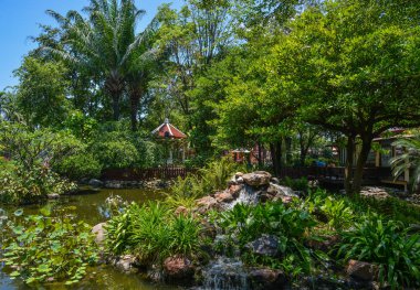 Yaz gününde yeşil park 