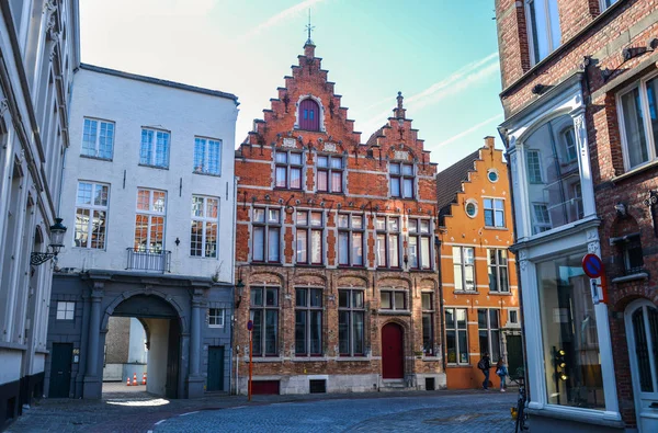 Oude gebouwen in Brugge, België — Stockfoto