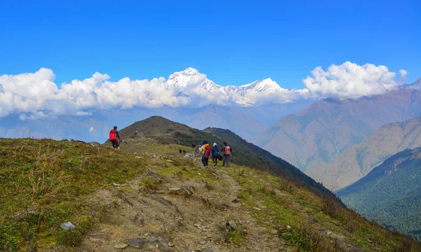 Turistika v okruhu Annapurna v Nepálu — Stock fotografie