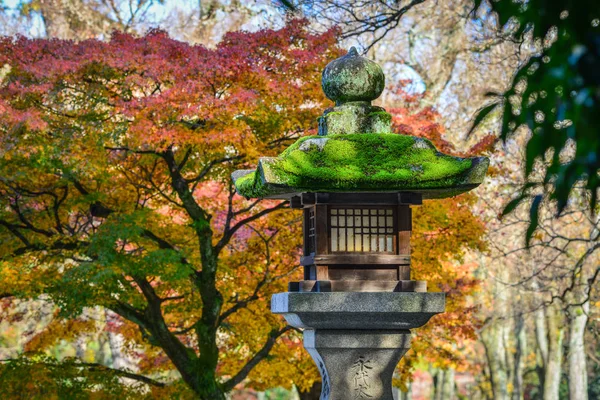 Japanese ancient stone lantern — Stock Photo, Image
