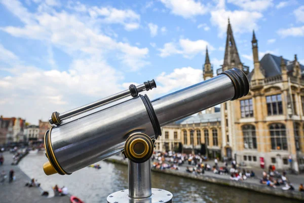 A binocular telescope at old town